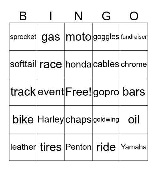 MDRA Christmas Bingo Card