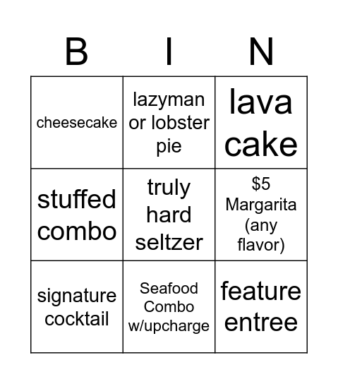 Weathervane May Bingo Card