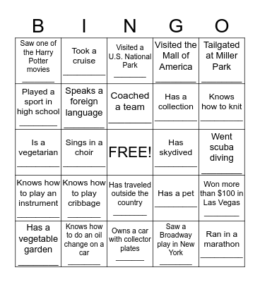Bingo Card
