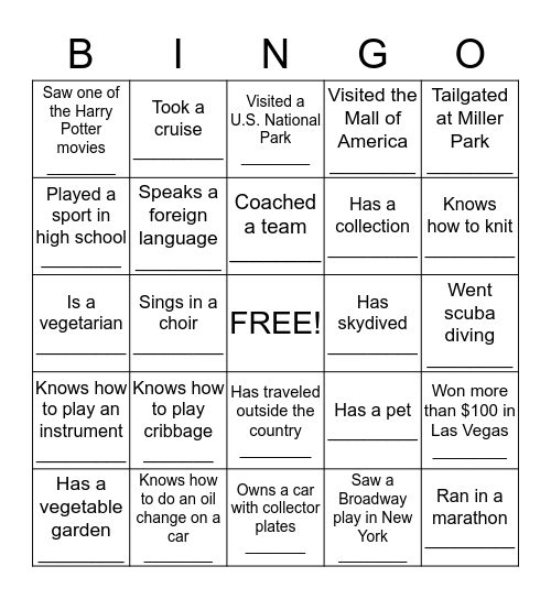 Bingo Card