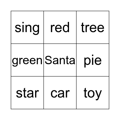 Christmas Bingo Card