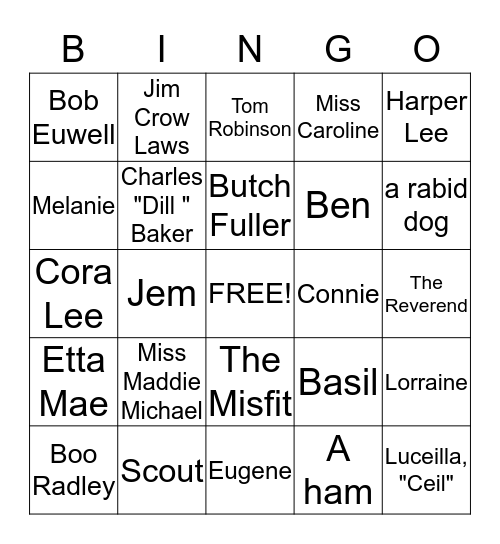Course Work 2013-2014 Bingo Card