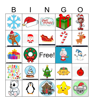 MERRY CHRISTMAS Bingo Card