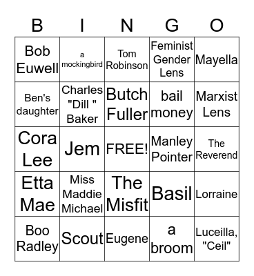 Course Work 2013-2014 Bingo Card