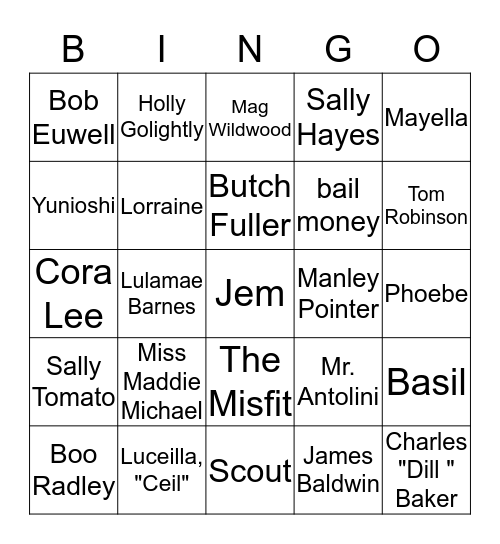 Course Work 2013-2014 Bingo Card