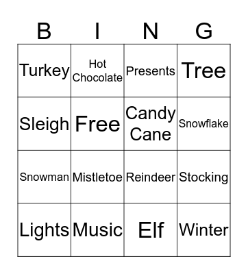 'Tis The SEASON Bingo Card