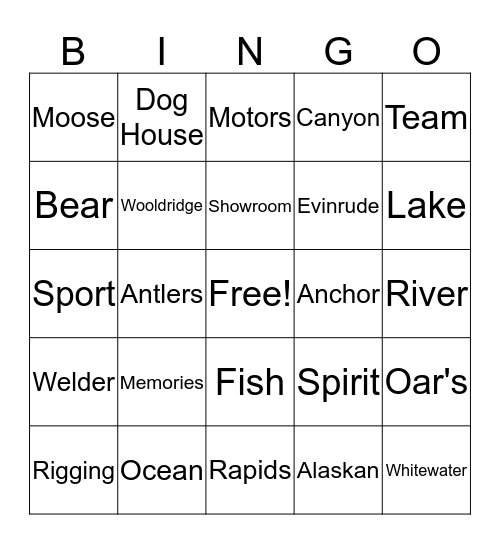 Wooldridge Bingo Bash Bingo Card