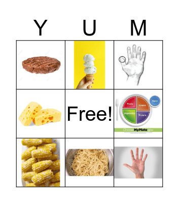 Nutrition BINGO Card