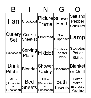 Elise's Bridal BINGO! Bingo Card