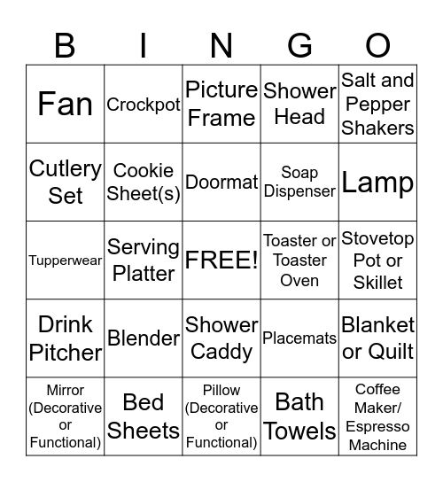 Elise's Bridal BINGO! Bingo Card