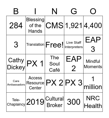 WINTER BINGO Card