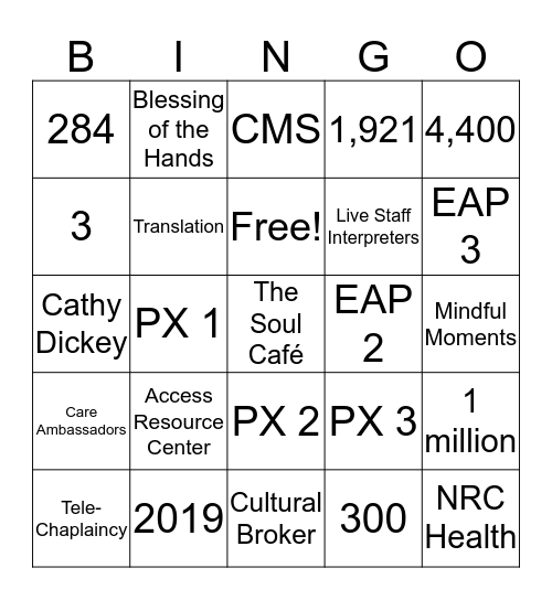 WINTER BINGO Card