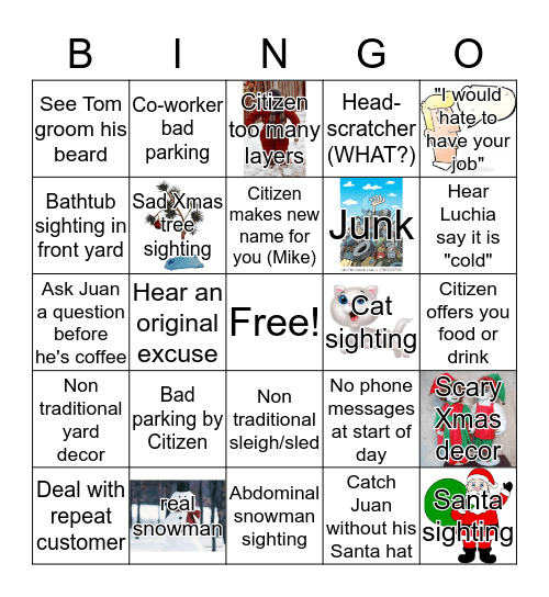 Neighborhood Services BINGO Card