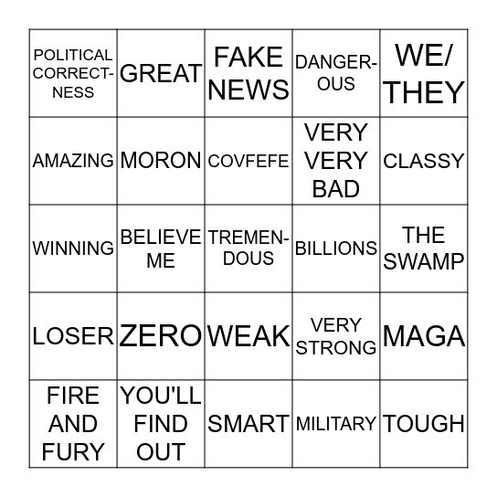 A Very Smart Genius's Vocabulary Words Bingo Card