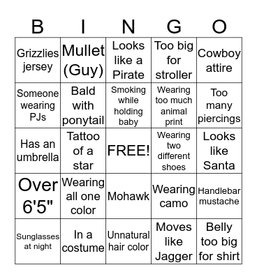 BBQ BINGO Card