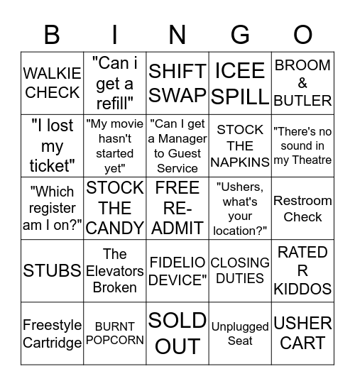 AMC BINGO Card