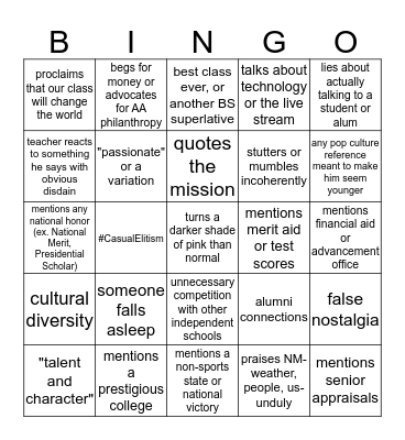 Watson Bingo 2k14 Bingo Card