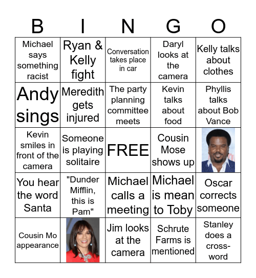 "t h e   o f f i c e" Bingo Card