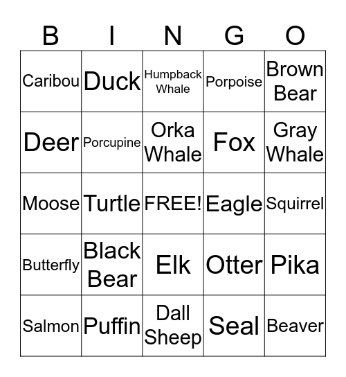 N2AK Bingo!  Bingo Card