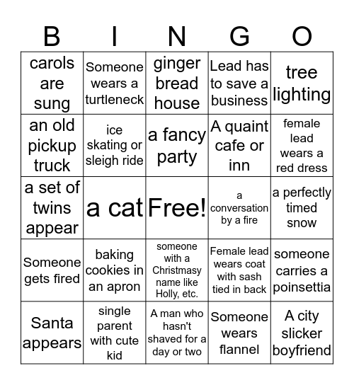 Movie Bingo Card