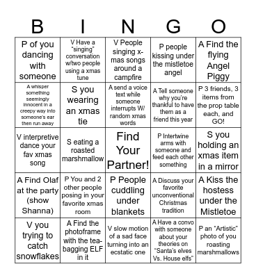 DRUNK SANTA COCKTAIL PARTY Bingo Card