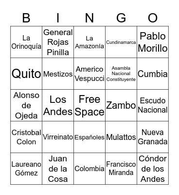 Bingo Card