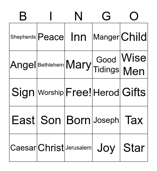 Christmas Story Bingo Card