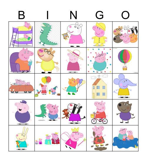 PEPPA PIG Bingo Card