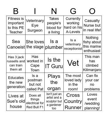Sue's Birthday Bingo! Bingo Card