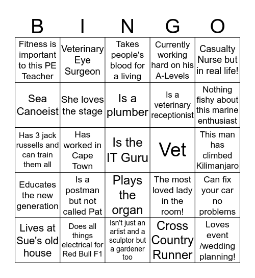 Sue's Birthday Bingo! Bingo Card