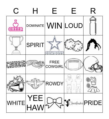 COWGIRLS BINGO Card