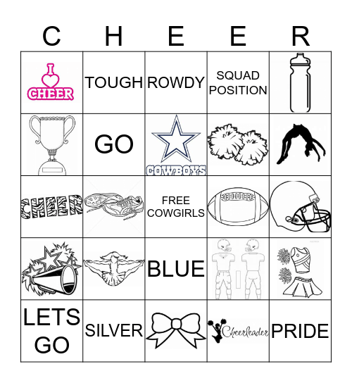 COWGIRLS BINGO Card