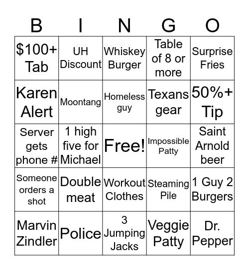 Rodeo Goat Bingo Card