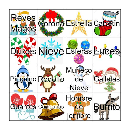 ¡Lotería de Navidad Bingo Card
