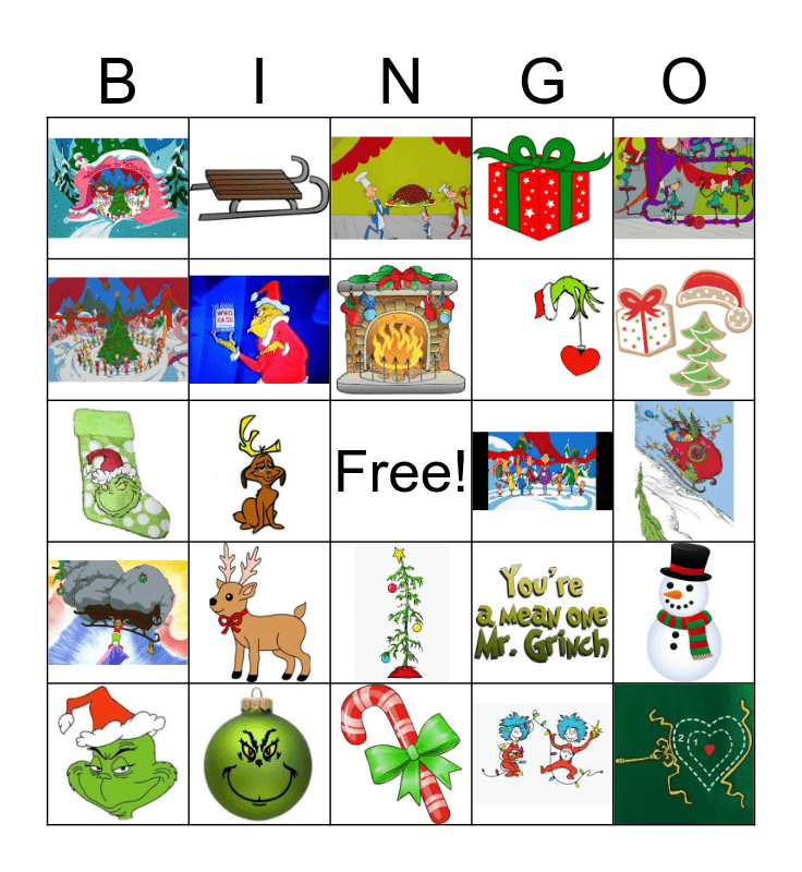 GRINCH BINGO Card