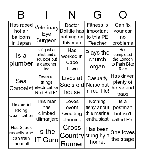Sue's Birthday Bingo! Bingo Card