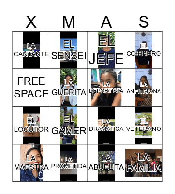 FAMILY LOTERIA Bingo Card