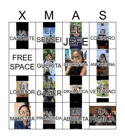 FAMILY LOTERIA Bingo Card