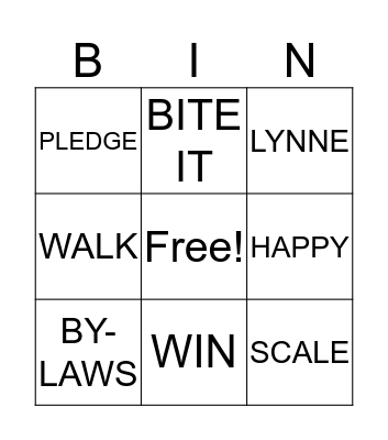 TOPS   #416 Bingo Card