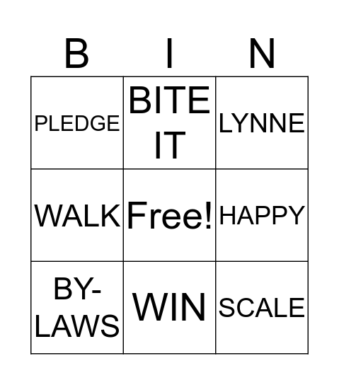 TOPS   #416 Bingo Card