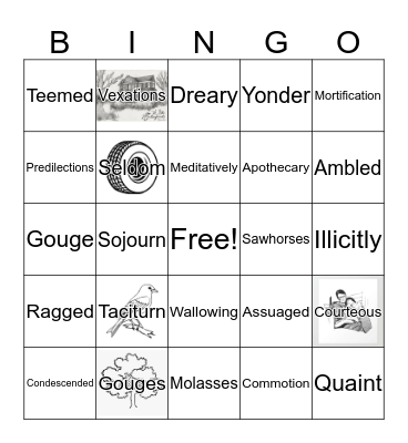 TKAM VOCABULARY BINGO Card