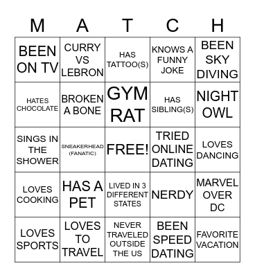 Jingle&Mingle Bingo Card