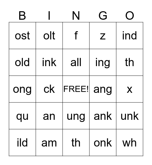Welded Sounds Bingo Card