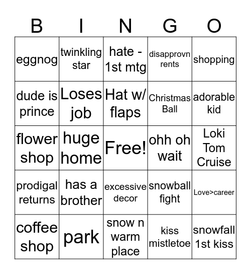 Christmas Bingo Card