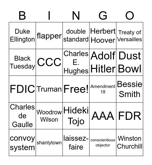 Final 2019 Bingo Contemporary Bingo Card