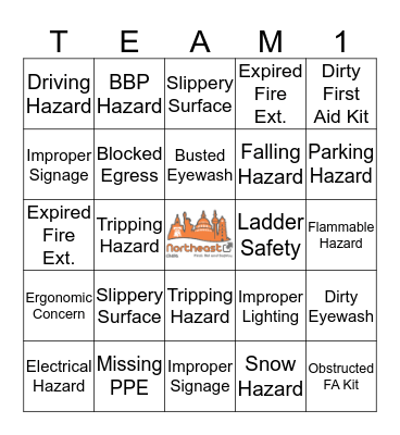 SAFETY BINGO Card