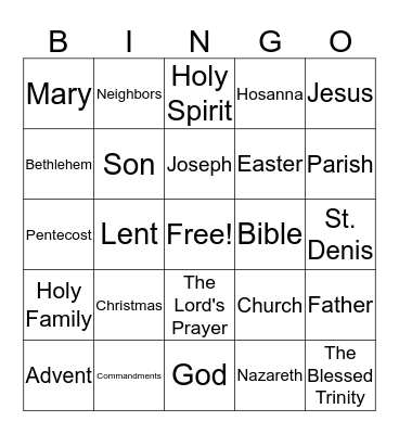 Prep Bingo Card