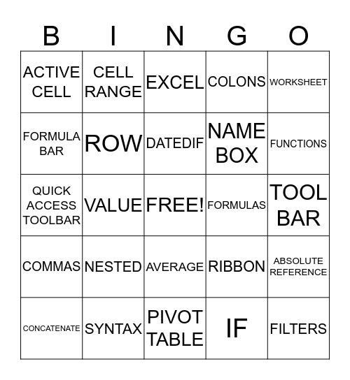 Bingo Card