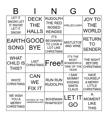 Festive SESH Bingo Card