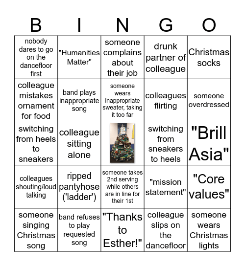 Brill Christmas Bingo Card